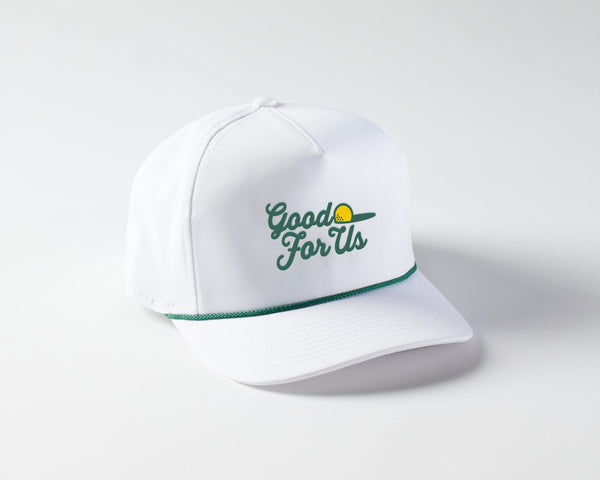 Good For Us White & Green Rope Hat | Breezy Golf