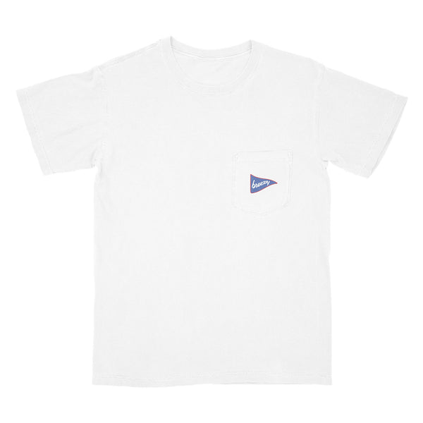 ★KODAK★ Breezepop Mesh Texture Short Sleeve T-Shirt WHITE The USA Splatter Pocket T Shirt | Breezy Golf