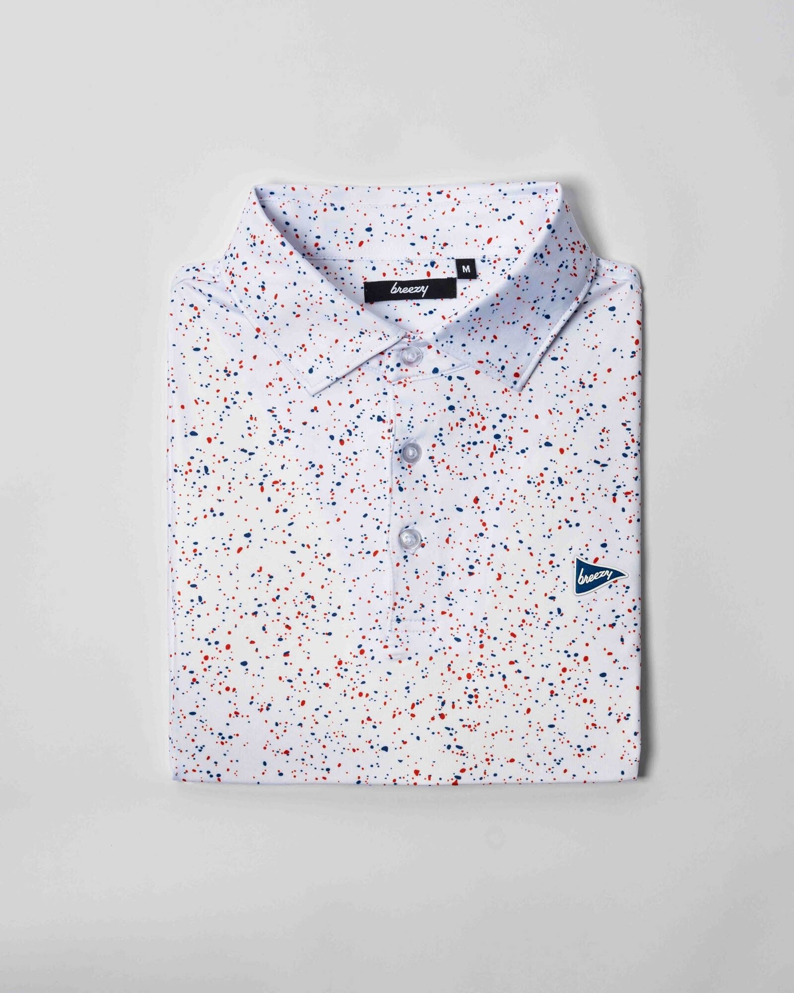 The USA Splatter Polo | Breezy Golf | Performance Golf Apparel