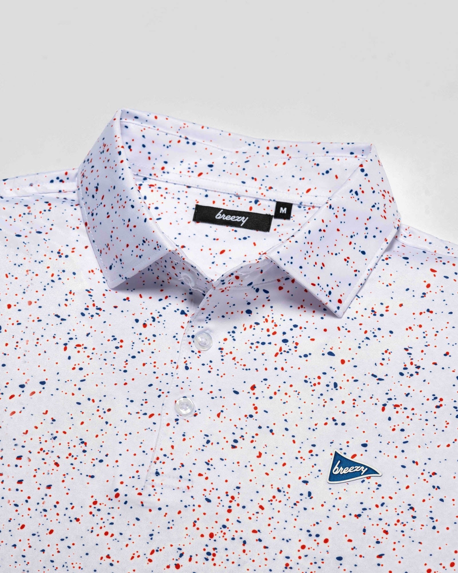 The USA Splatter Polo | Breezy Golf | Performance Golf Apparel