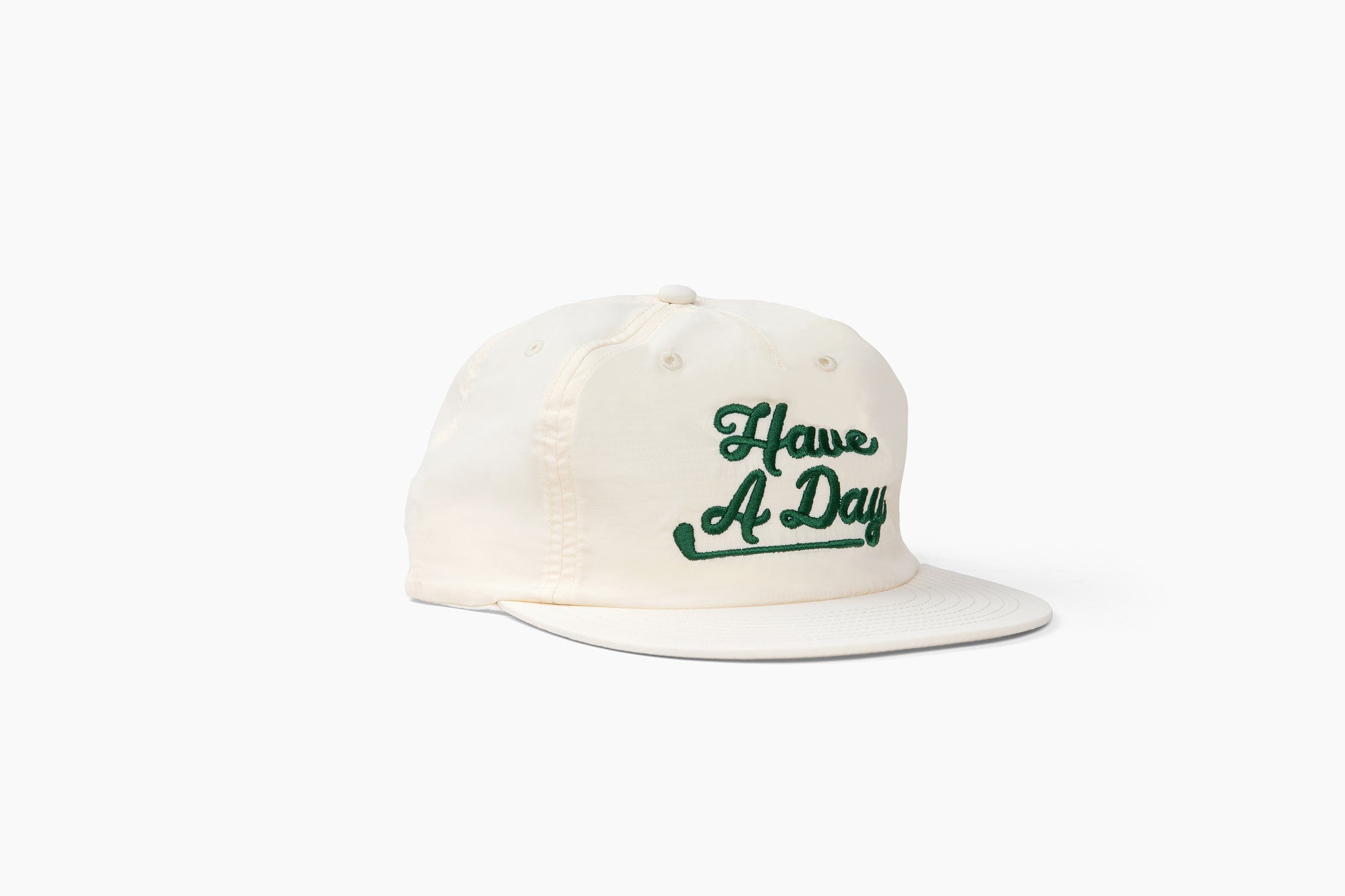 Have A Day Natural Surf Hat with Green Thread | Breezy Golf | Performance Golf Apparel