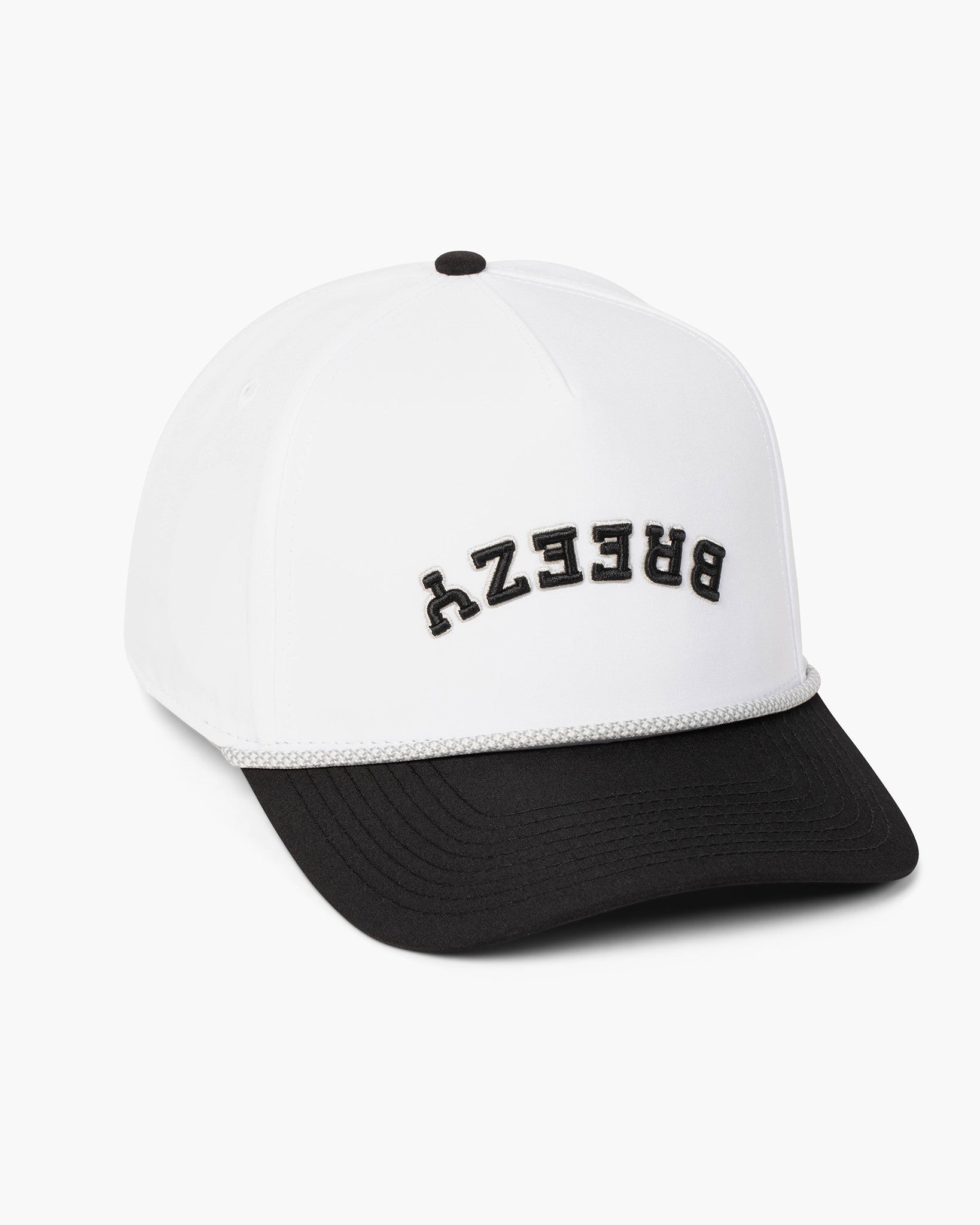 Flipped Breezy Rope Hat Black | Breezy Golf | Performance Golf Apparel