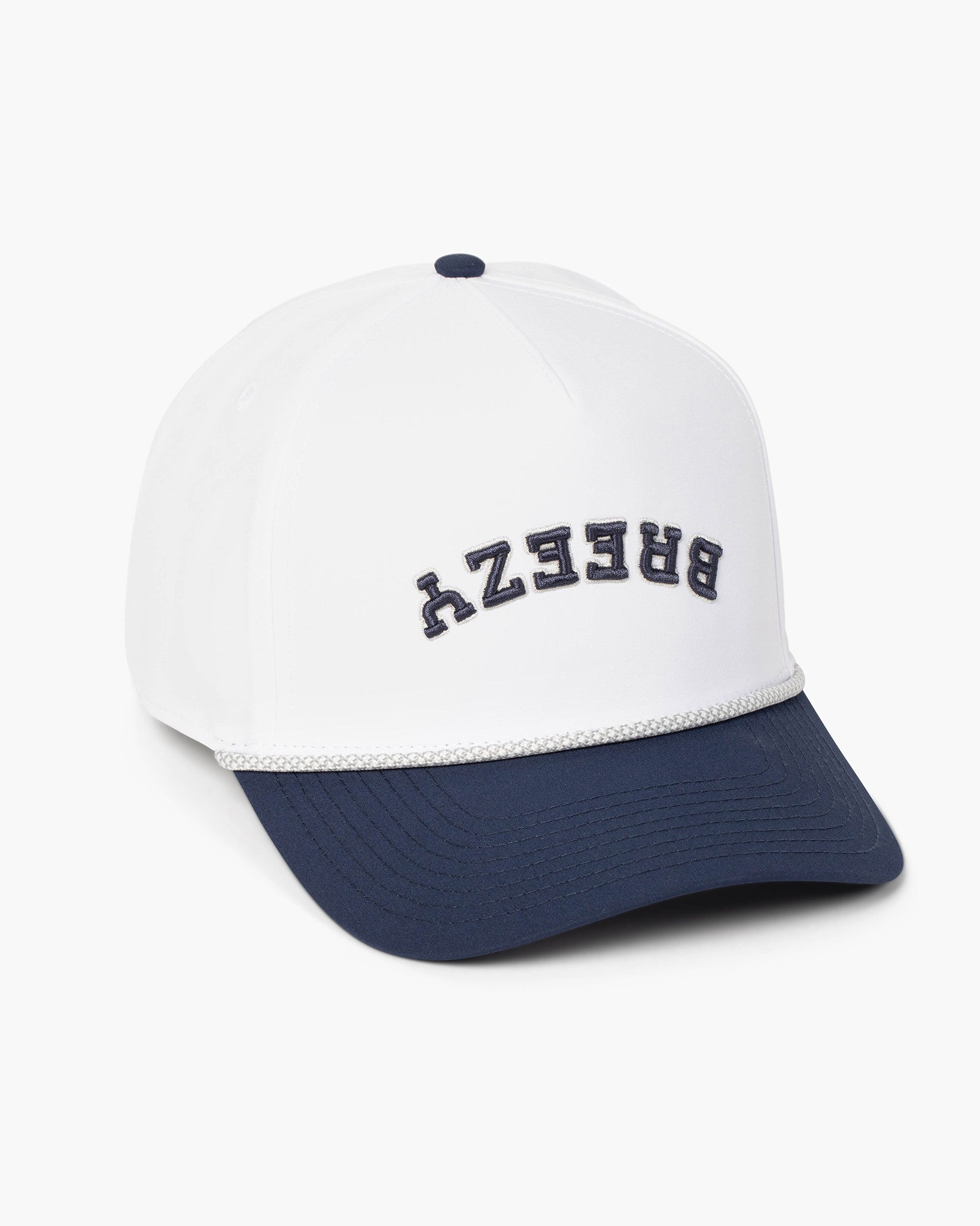 Flipped Breezy Rope Hat Navy | Breezy Golf | Performance Golf Apparel