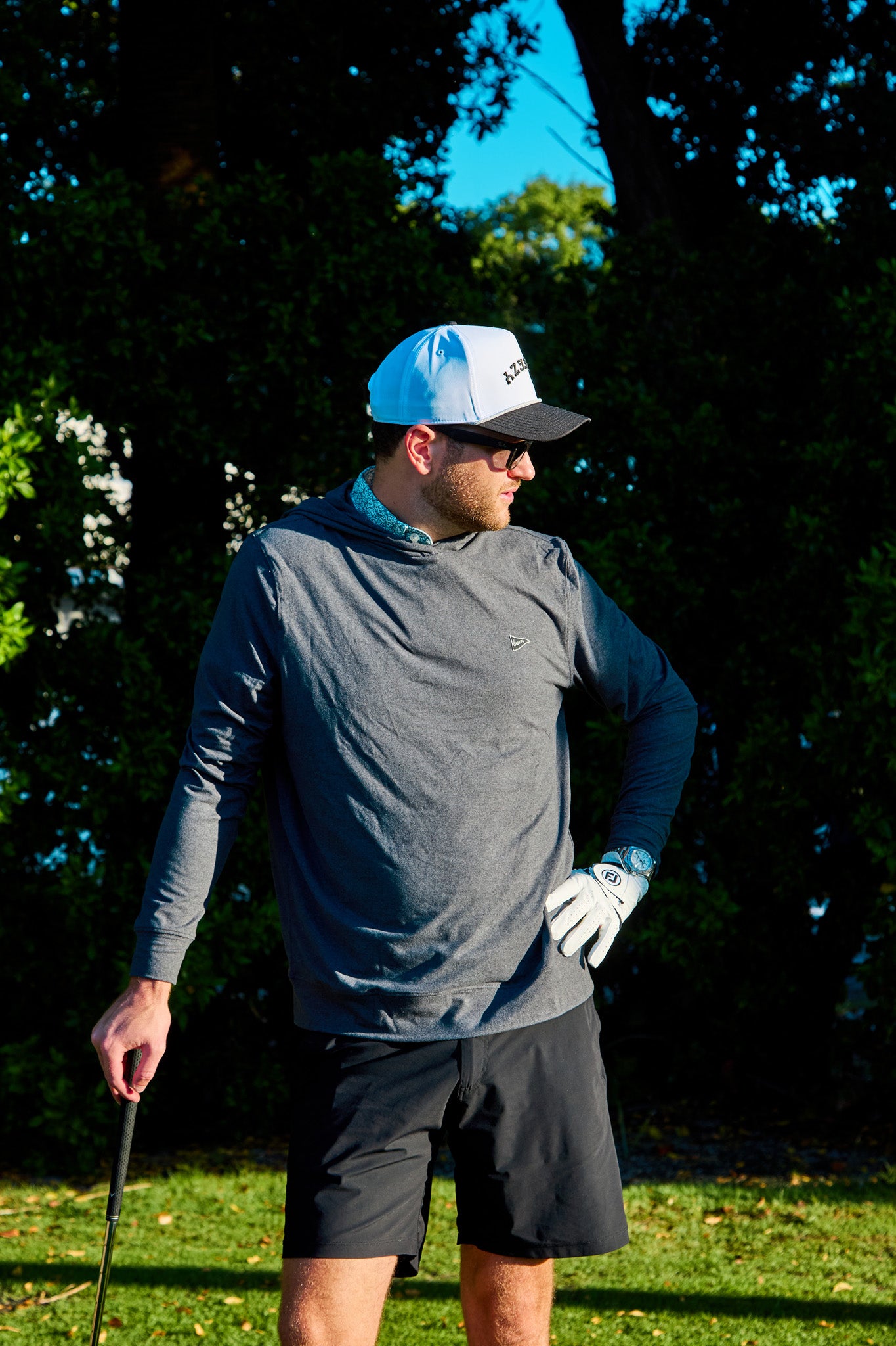 Flipped Breezy Rope Hat Black | Breezy Golf | Performance Golf Apparel