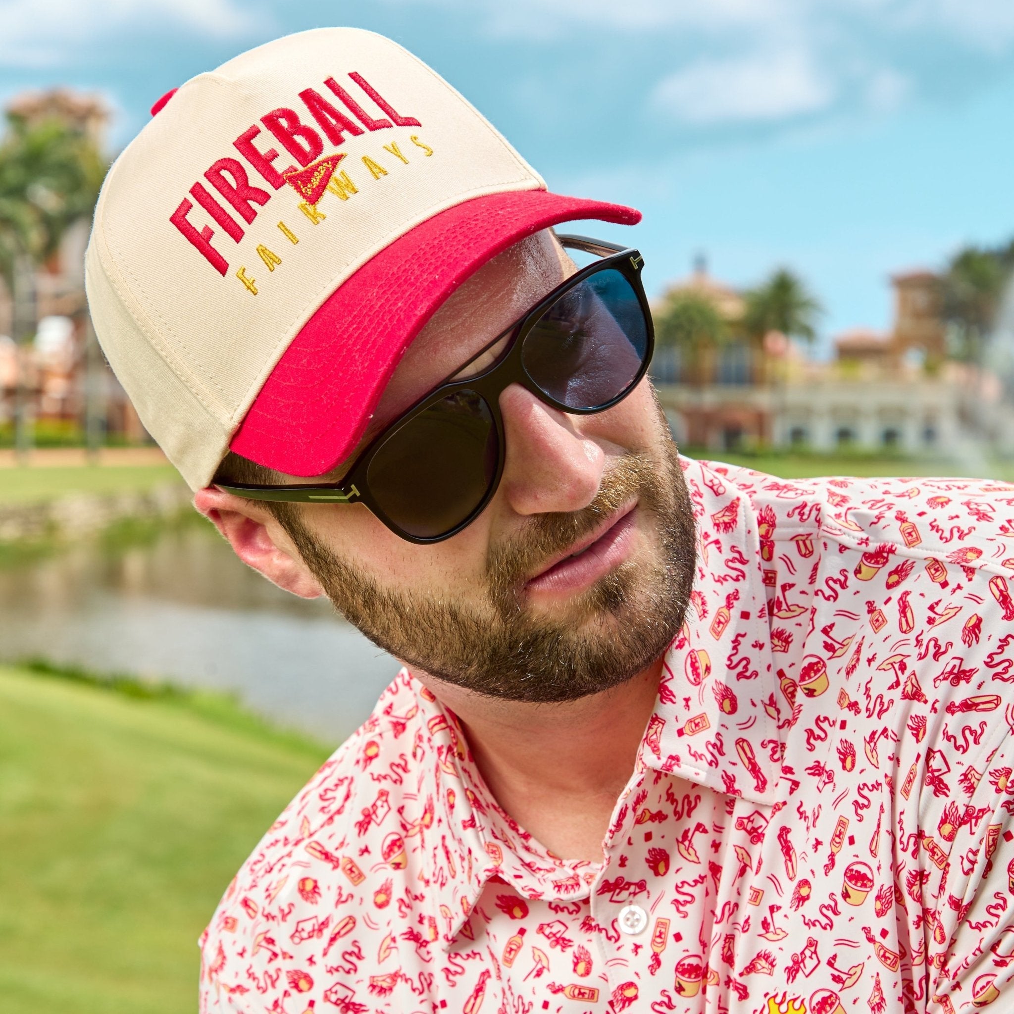 Fireball x Breezy Have A Day Vintage Contrast Bill Hat | Breezy Golf | Performance Golf Apparel