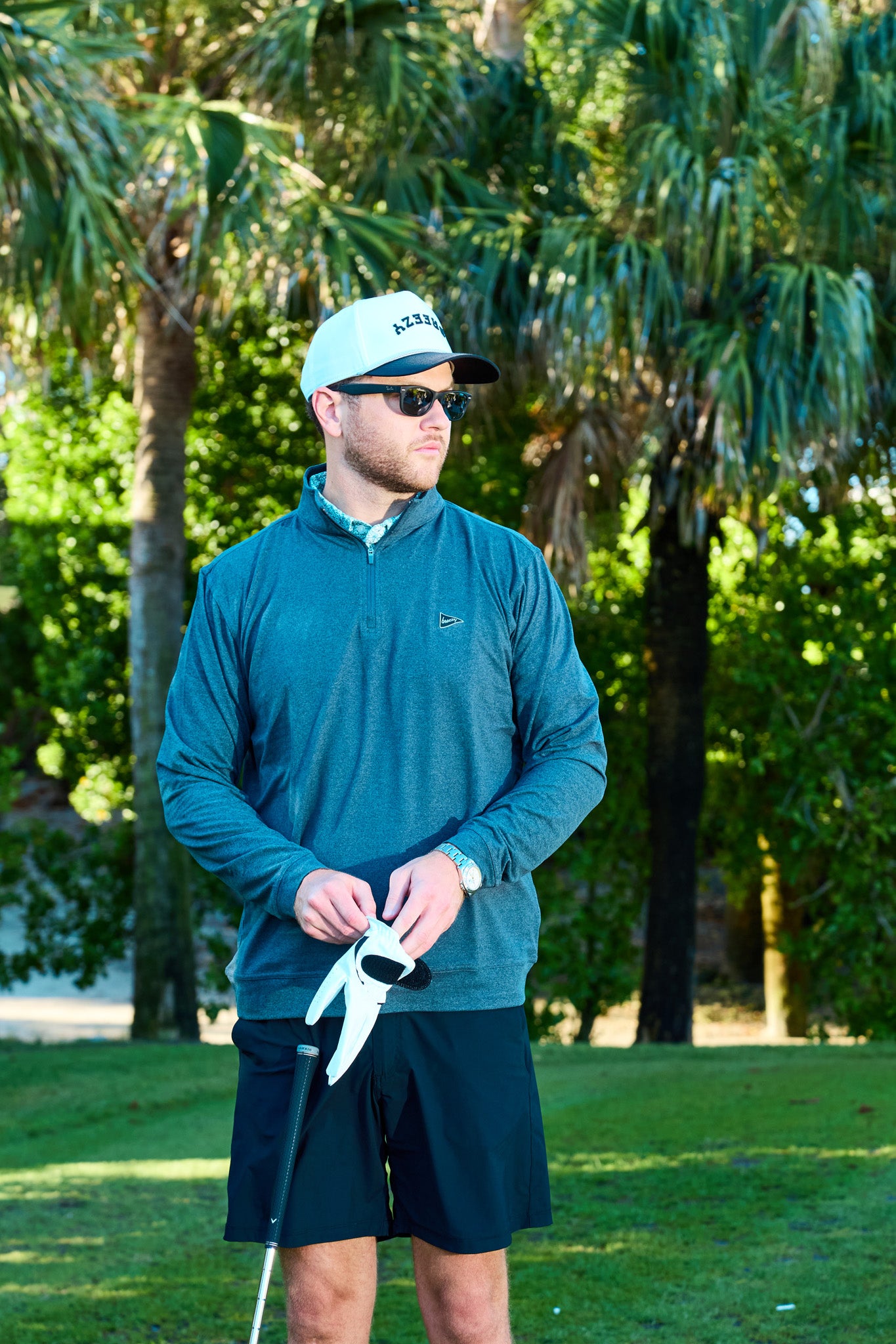 Flipped Breezy Rope Hat Navy | Breezy Golf | Performance Golf Apparel