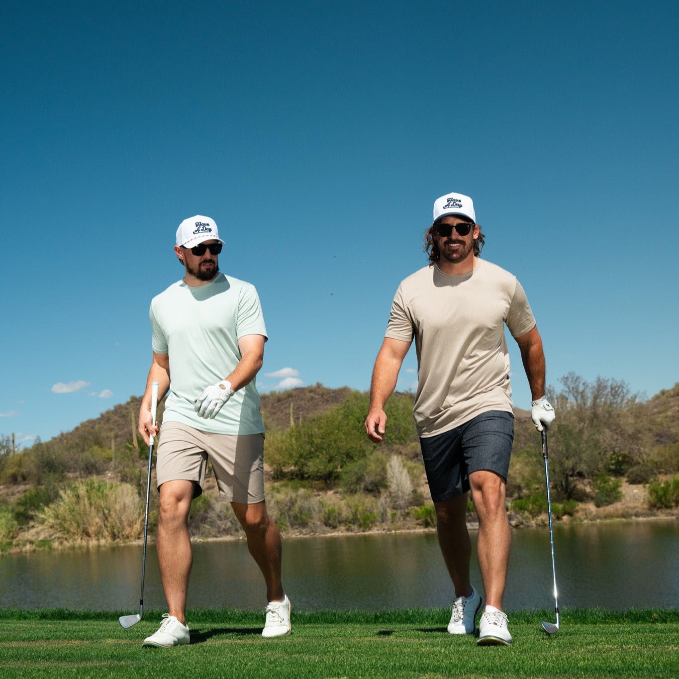 Everyday Tee Caramel | Breezy Golf | Performance Golf Apparel