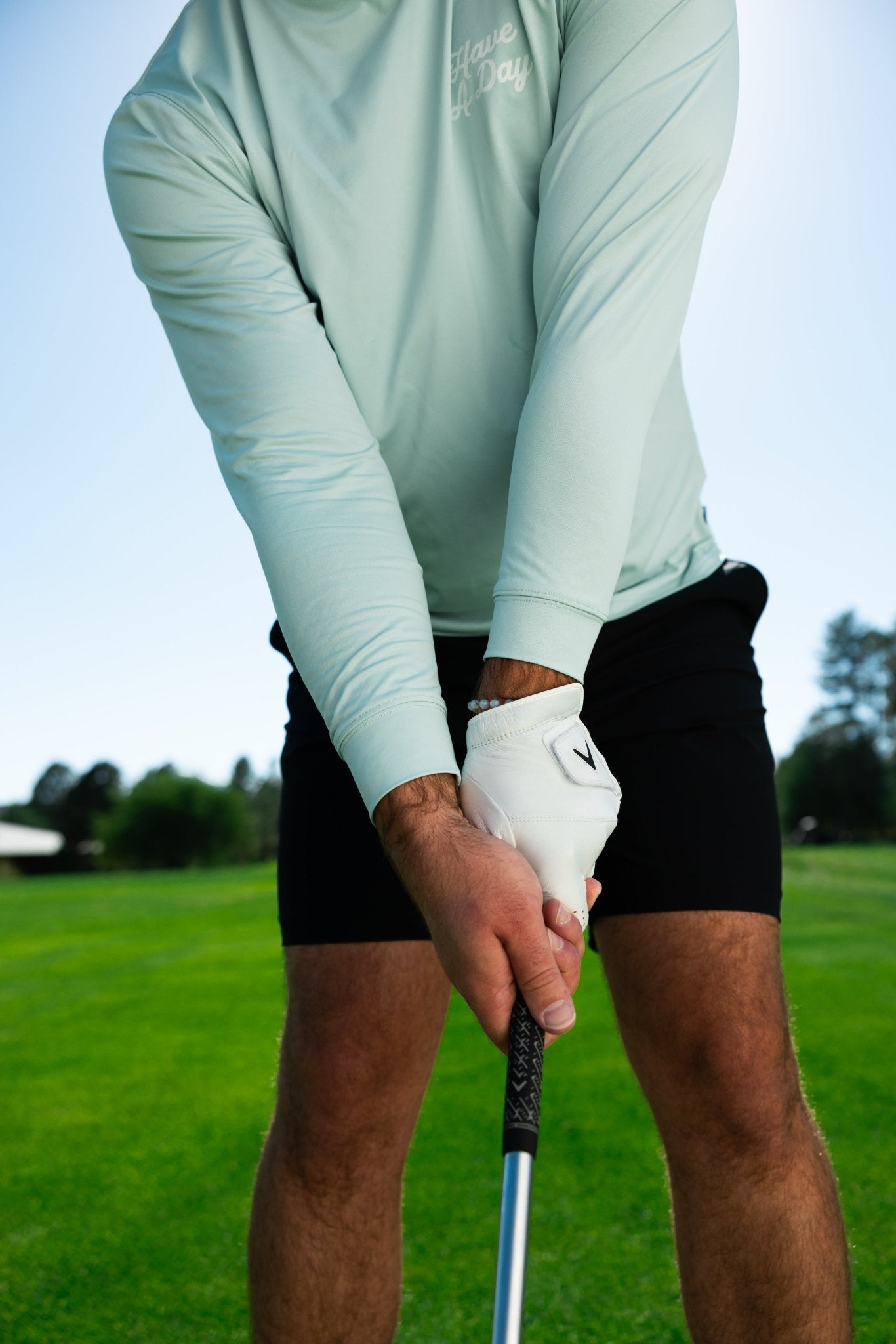 Range Long Sleeve Sage | Breezy Golf | Performance Golf Apparel