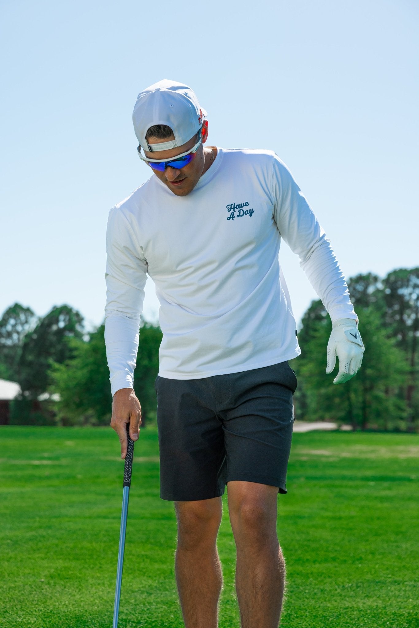Range Long Sleeve White | Breezy Golf | Performance Golf Apparel