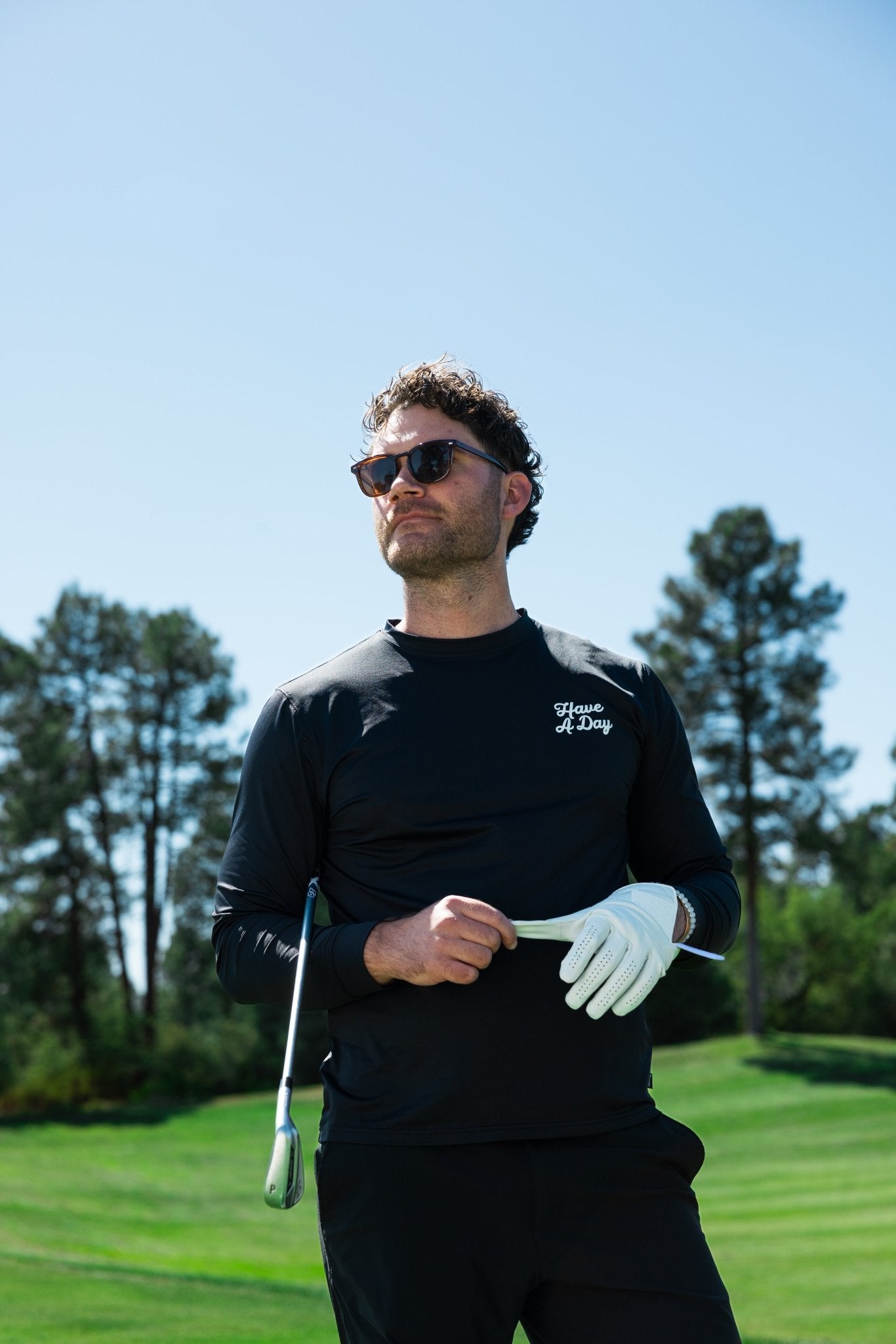 Range Long Sleeve Black | Breezy Golf | Performance Golf Apparel