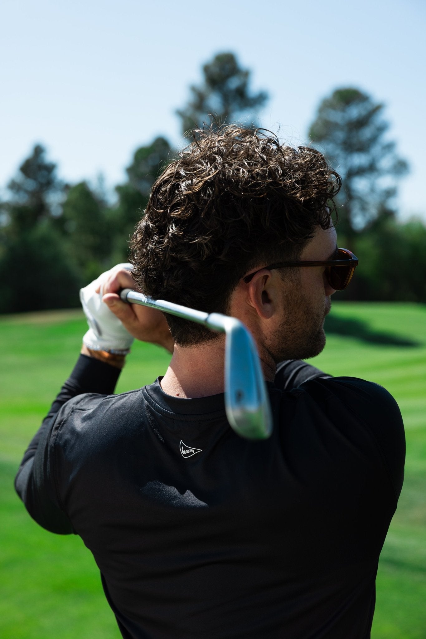 Range Long Sleeve Black | Breezy Golf | Performance Golf Apparel