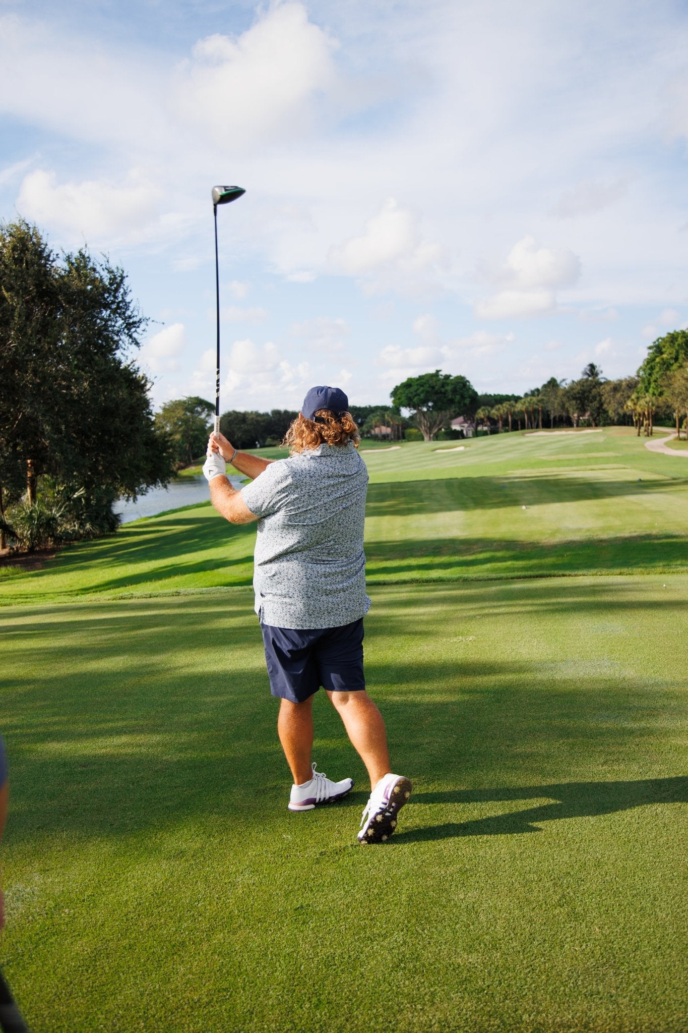The Raking Leaves Navy Polo | Breezy Golf | Performance Golf Apparel