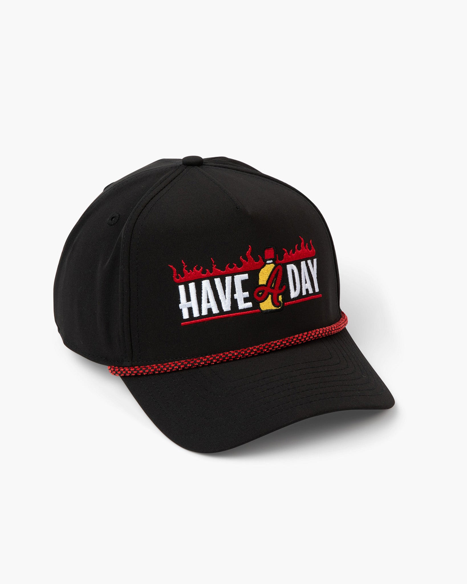 Fireball x Breezy Have A Fire Day Rope Hat Black | Breezy Golf | Performance Golf Apparel
