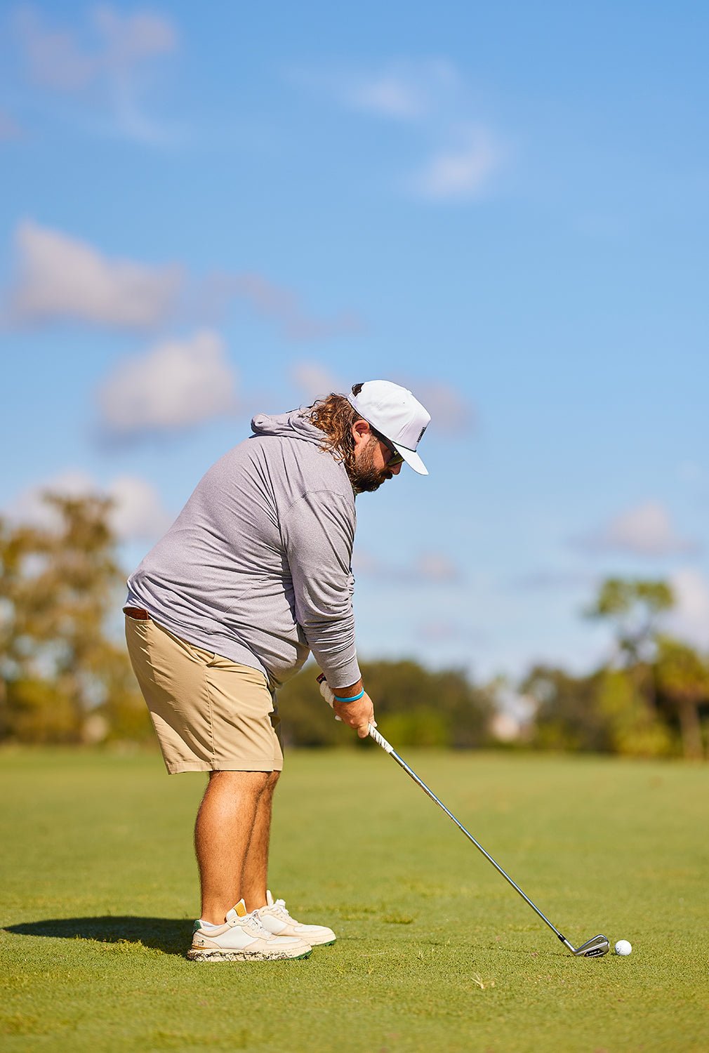 The Gimme Hoodie Gray | Breezy Golf | Performance Golf Apparel