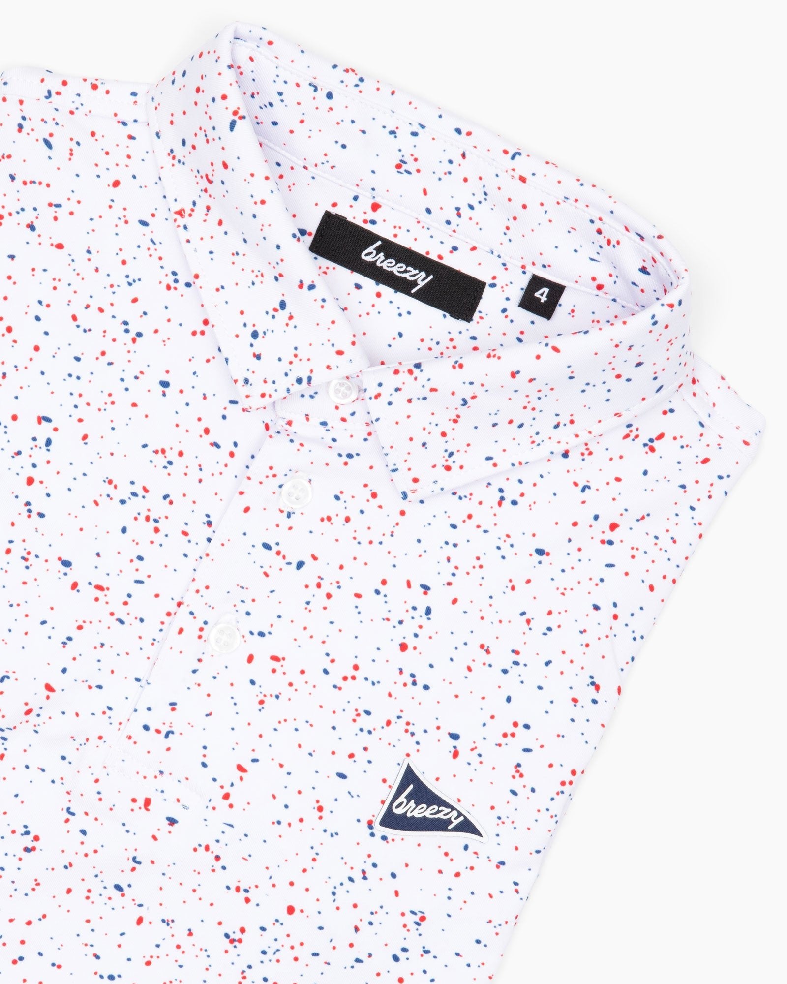The Kids USA Splatter Polo | Breezy Golf | Performance Golf Apparel