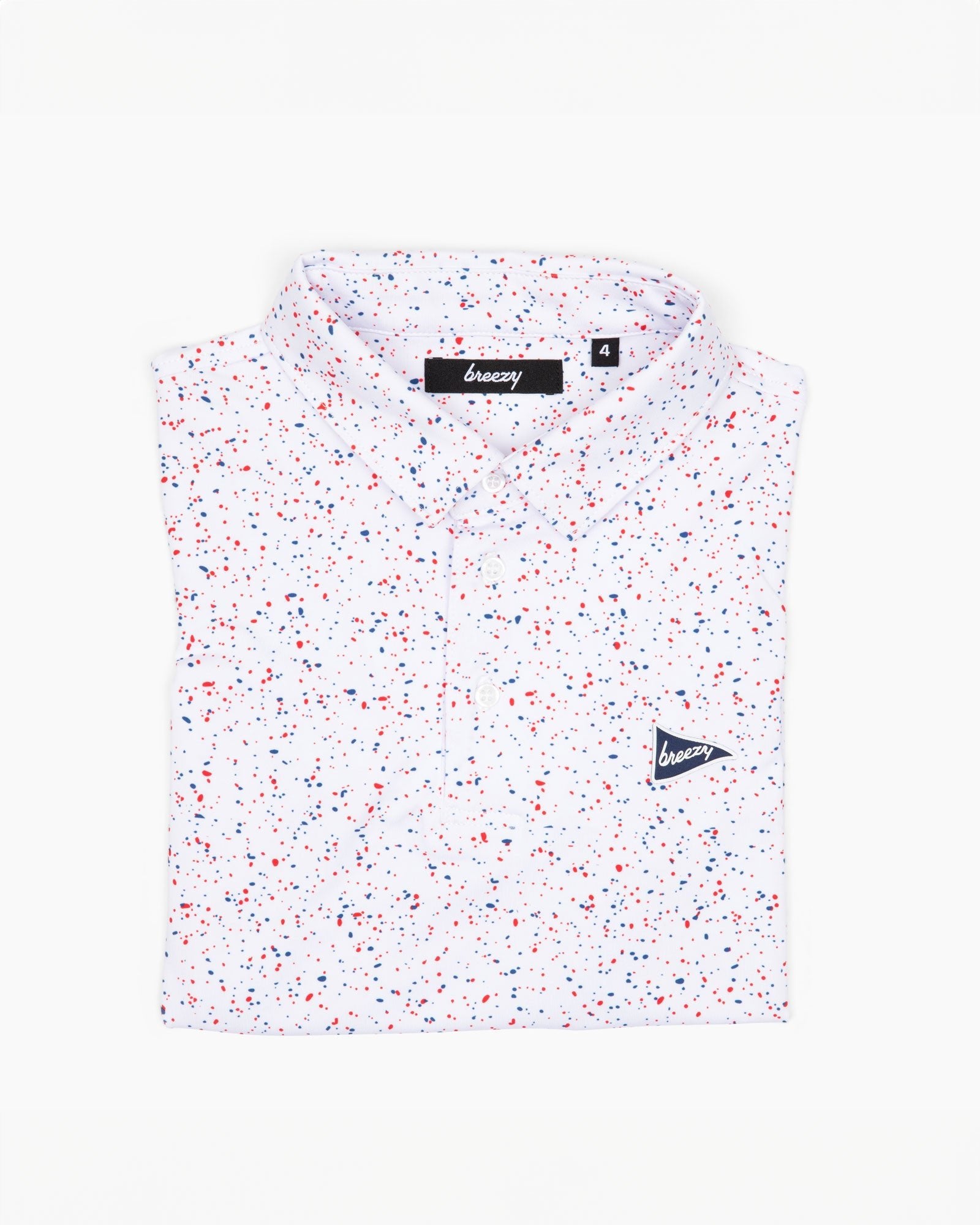 The Kids USA Splatter Polo | Breezy Golf | Performance Golf Apparel