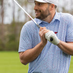The USA Splatter Light Blue Polo - Breezy Golf