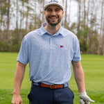 The USA Splatter Light Blue Polo - Breezy Golf