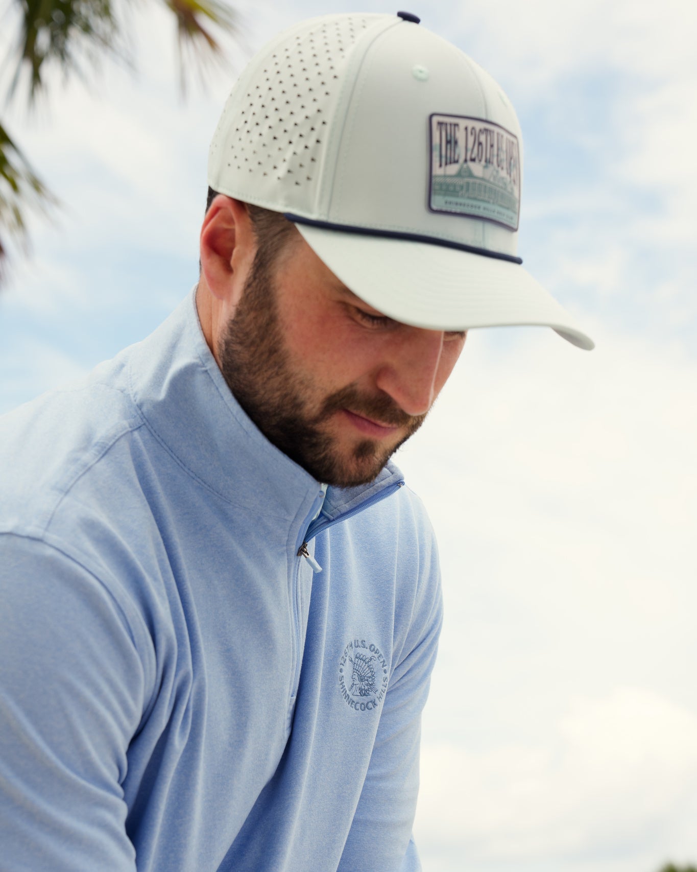 The U.S. Open Gimme Quarter - Zip Light Blue - Breezy Golf
