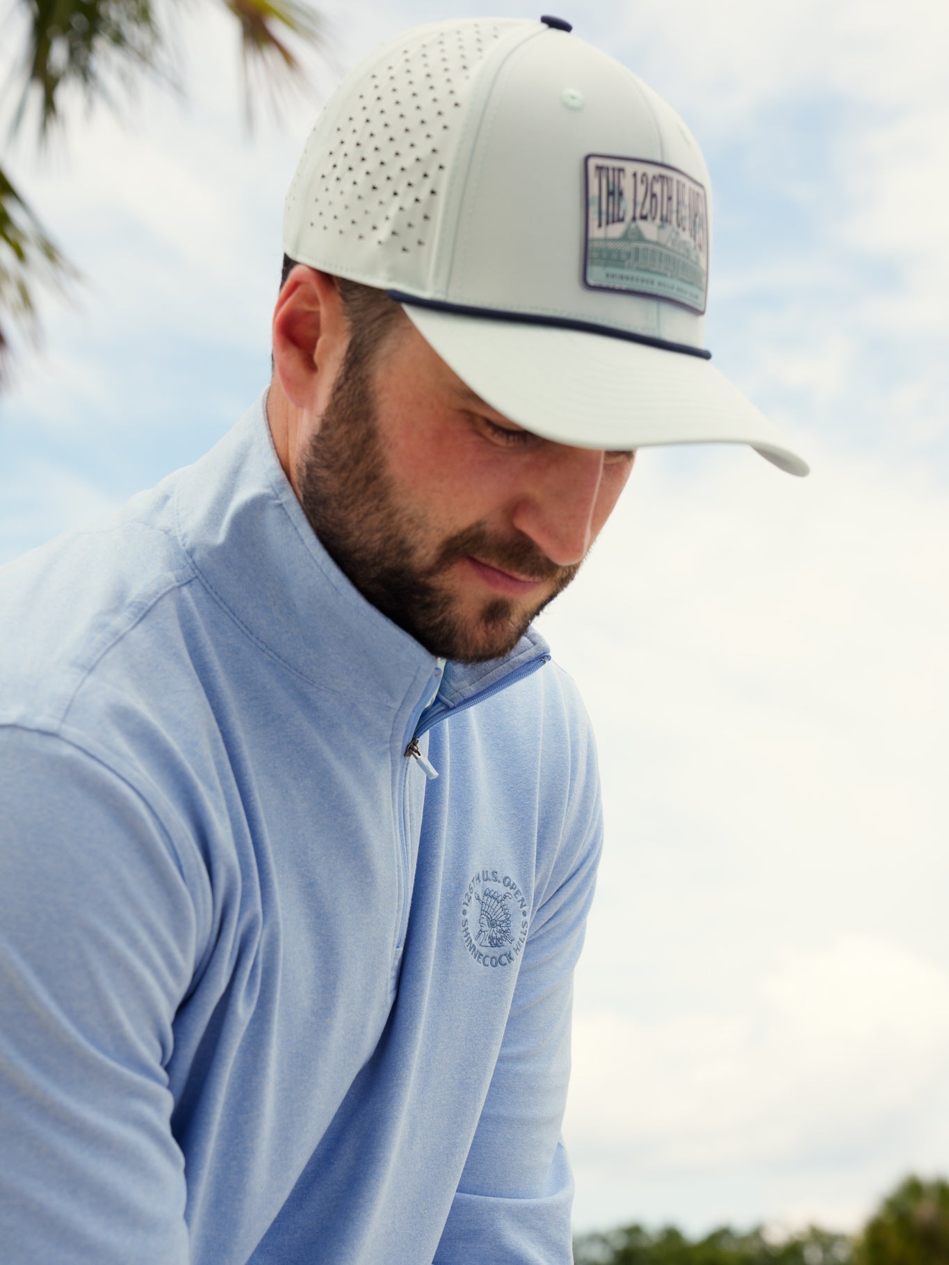 The U.S. Open Gimme Quarter - Zip Light Blue - Breezy Golf