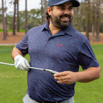 The USA Splatter Navy Polo - Breezy Golf