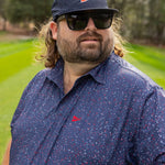 The USA Splatter Navy Polo - Breezy Golf