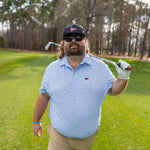 The USA Splatter Light Blue Polo - Breezy Golf