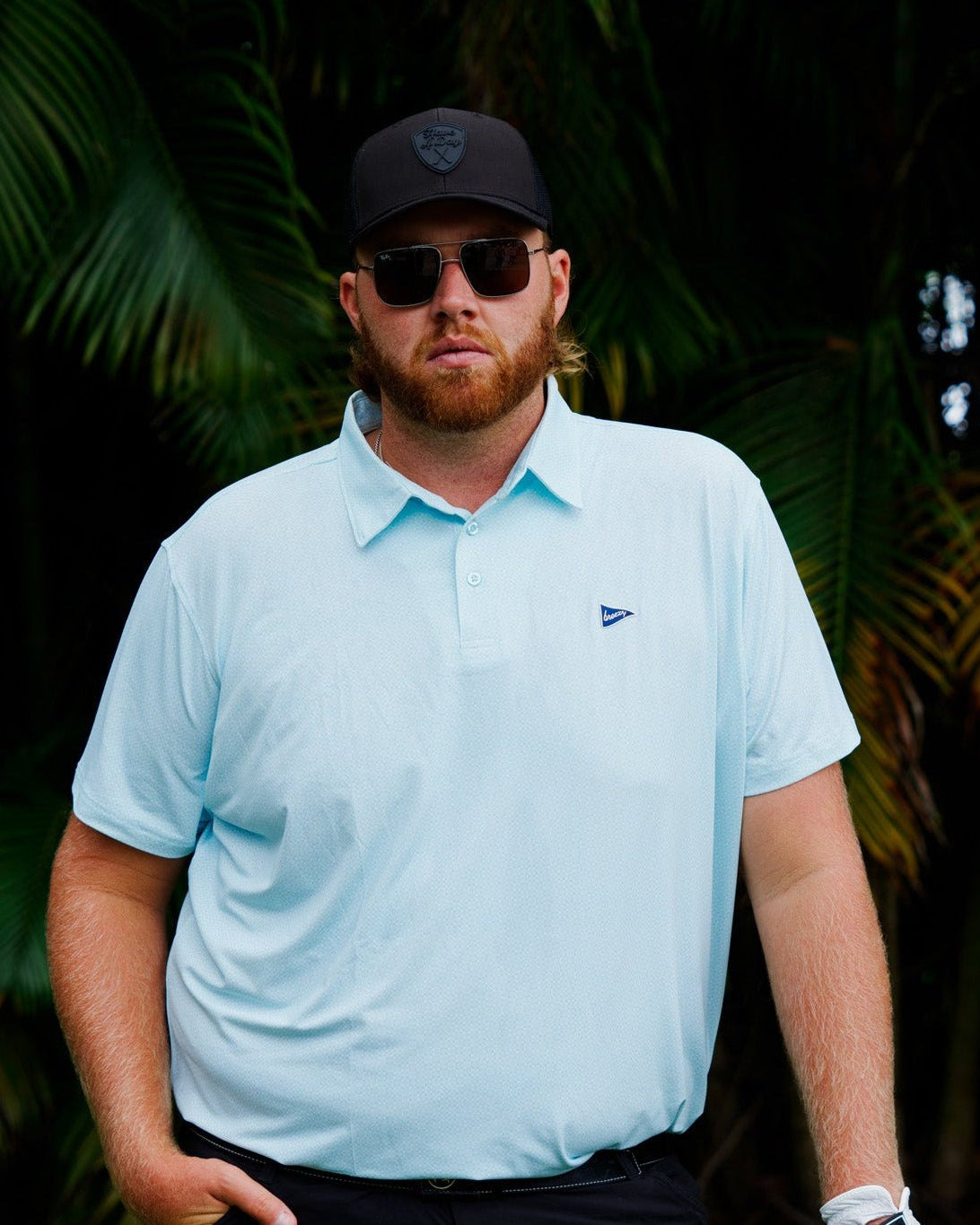 Have A Day Shield Meshback Hat Black - Breezy Golf
