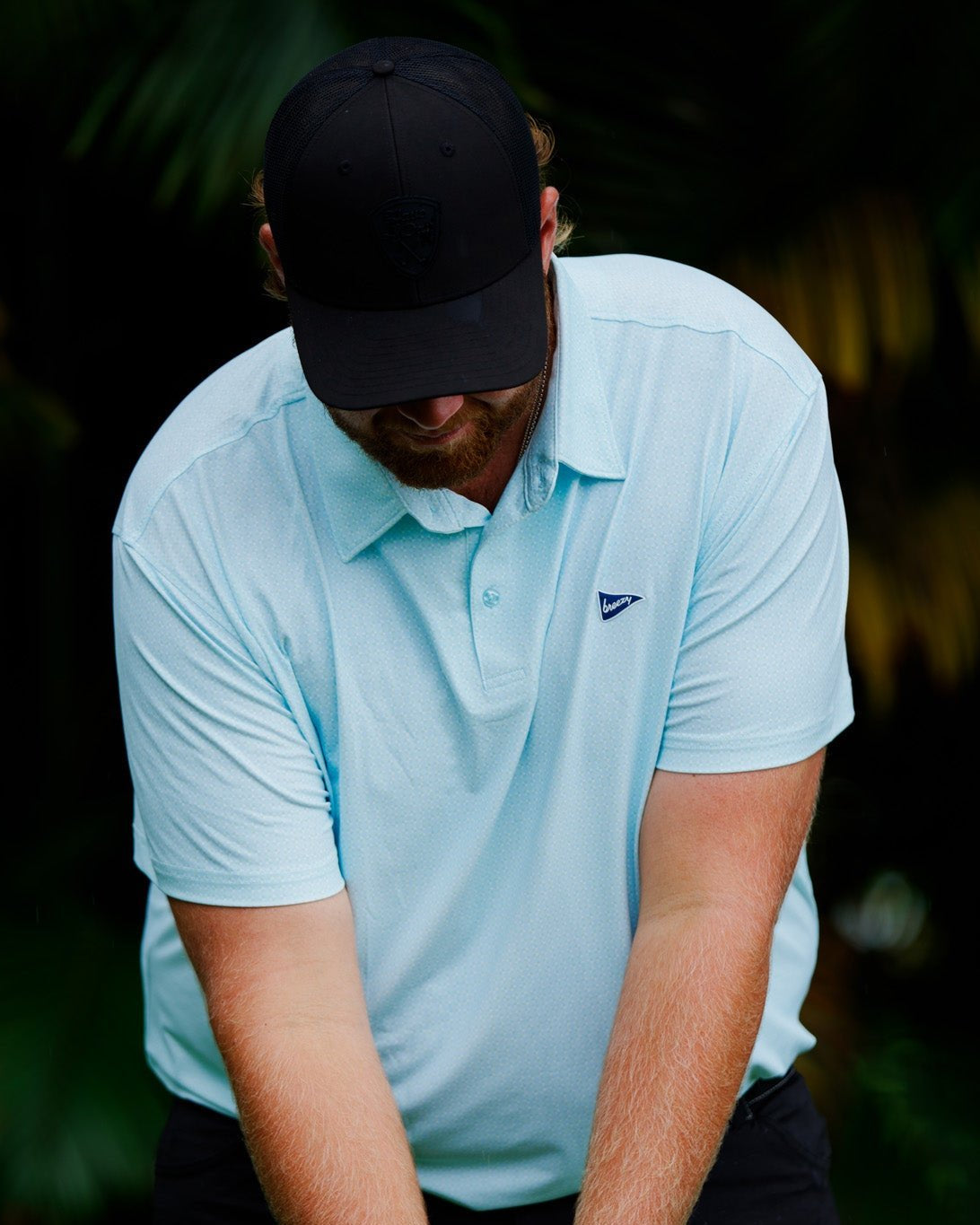Have A Day Shield Meshback Hat Black - Breezy Golf
