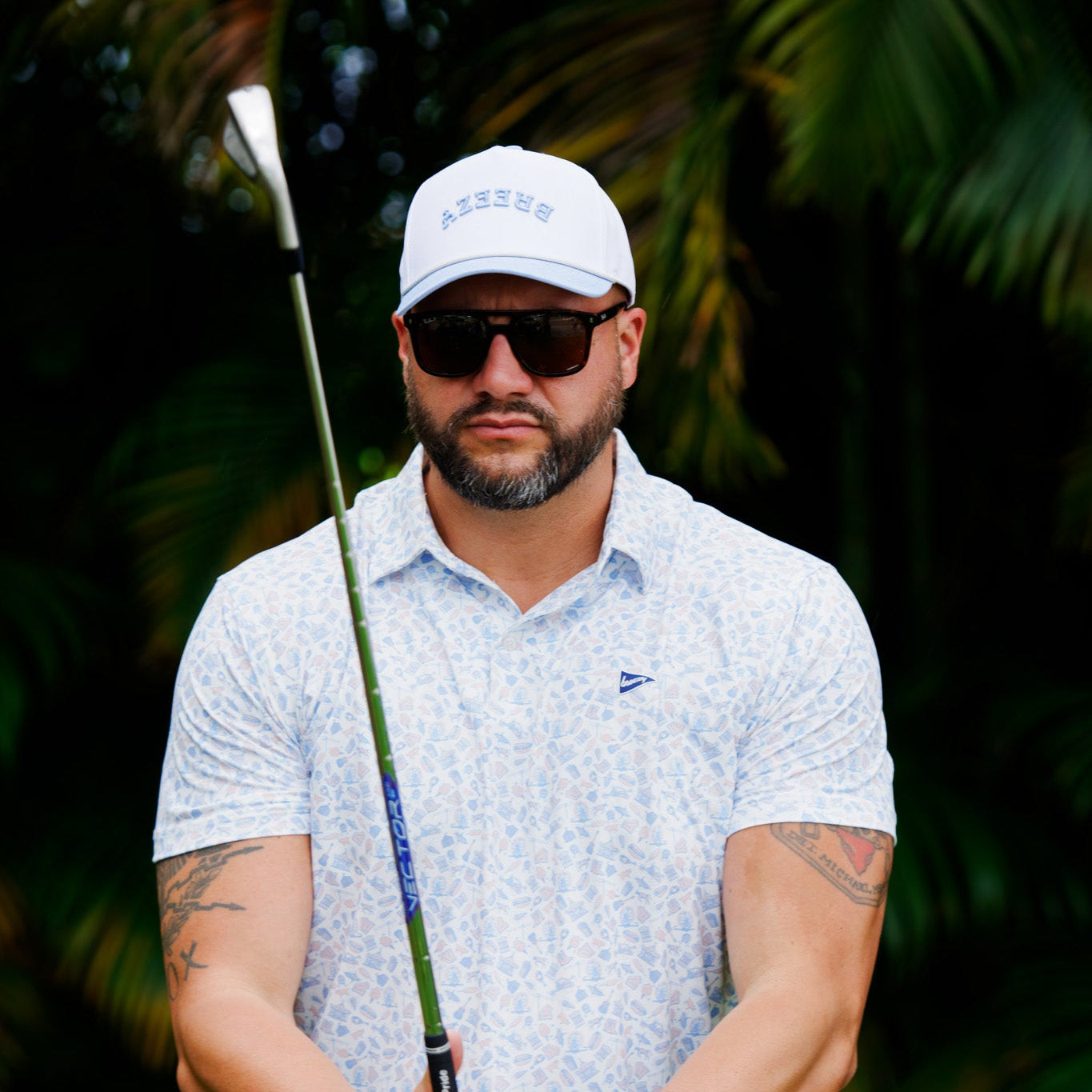 Flipped Breezy Rope Hat Skyview | Breezy Golf | Performance Golf Apparel