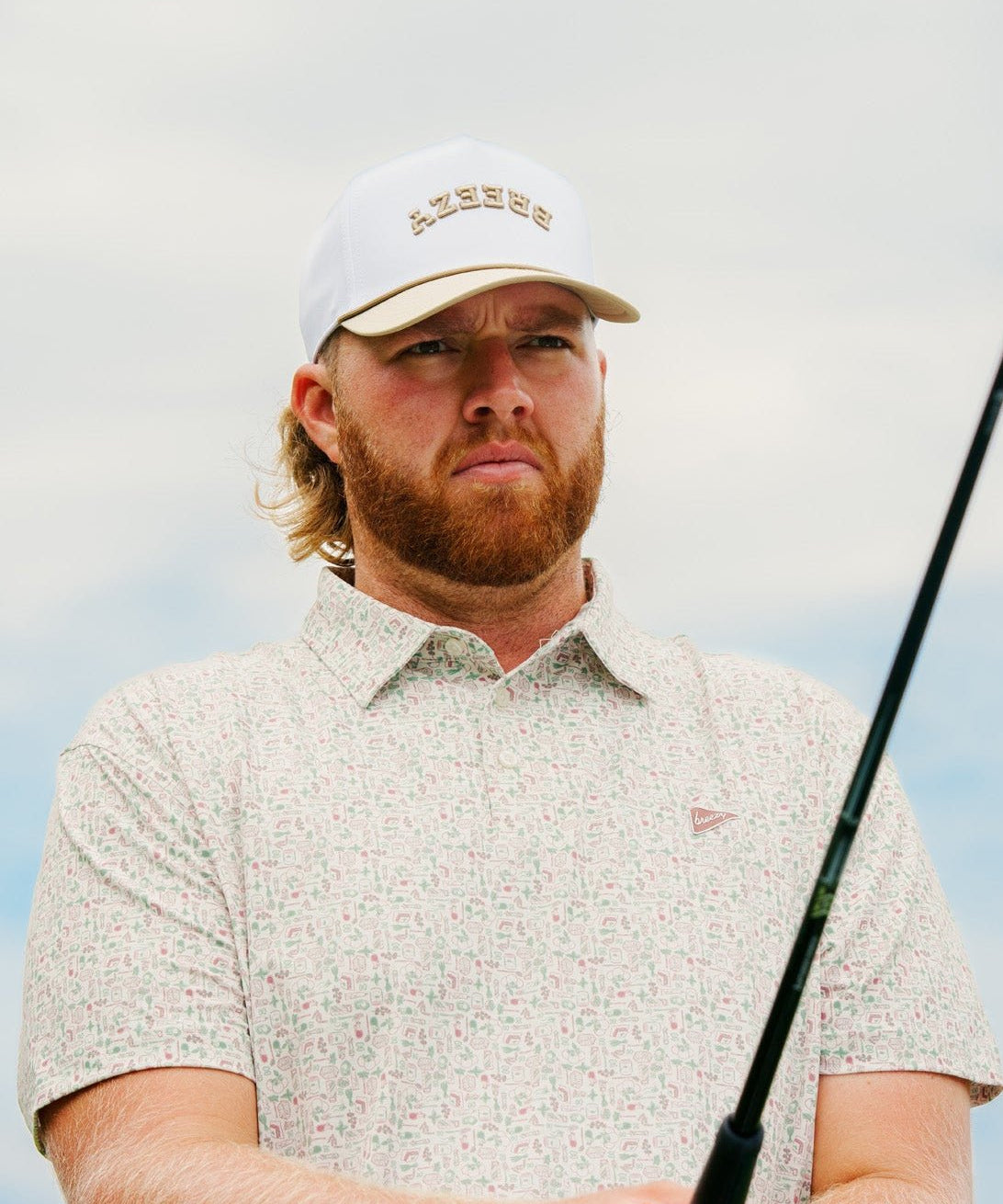 Flipped Breezy Rope Hat Sand - Breezy Golf