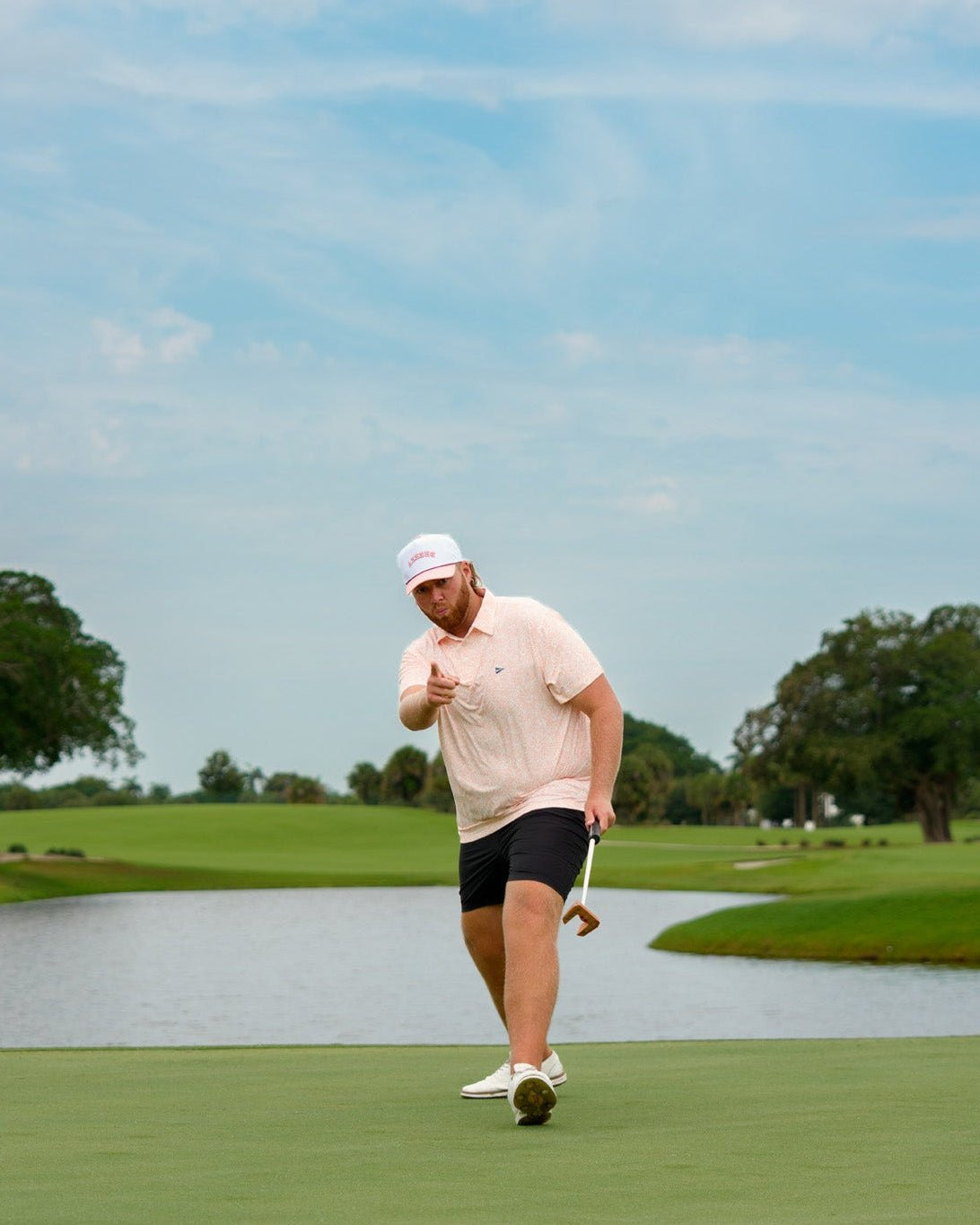 Flipped Breezy Rope Hat Flamingo - Breezy Golf