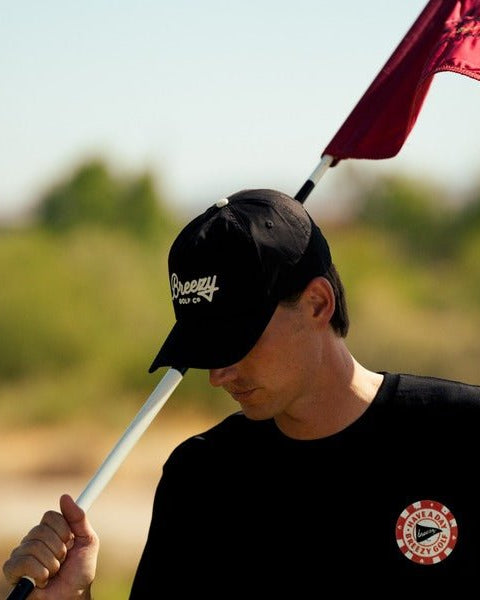 Breezy Workmans Unstructured Script Hat Black - Breezy Golf