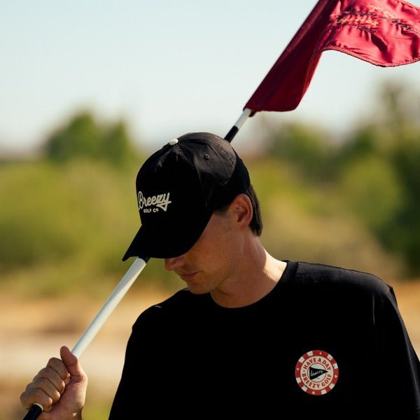 Breezy Workmans Unstructured Script Hat Black - Breezy Golf