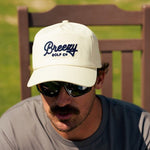 Breezy Workmans Unstructured Script Hat Off White - Breezy Golf