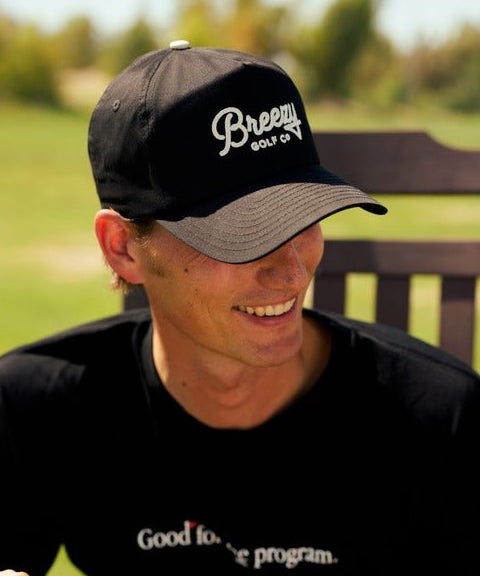 Breezy Workmans Unstructured Script Hat Black - Breezy Golf