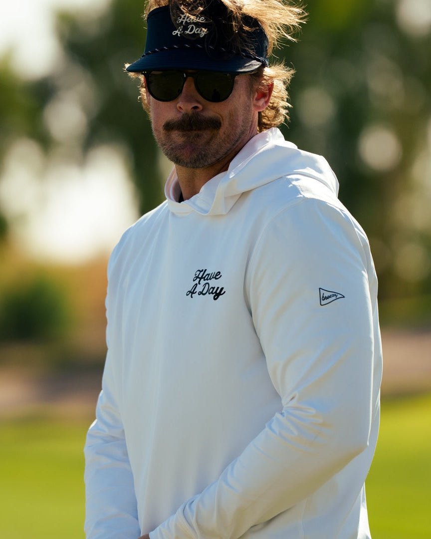 Range Hoodie White - Breezy Golf