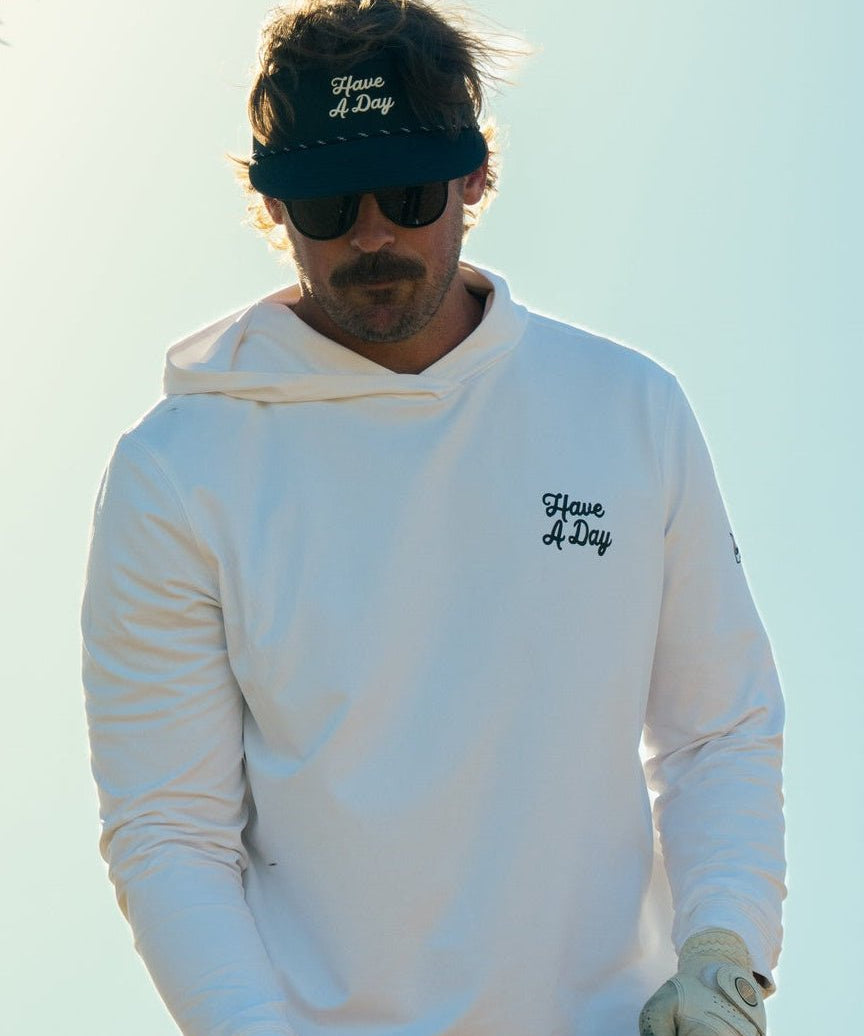 Range Hoodie White - Breezy Golf