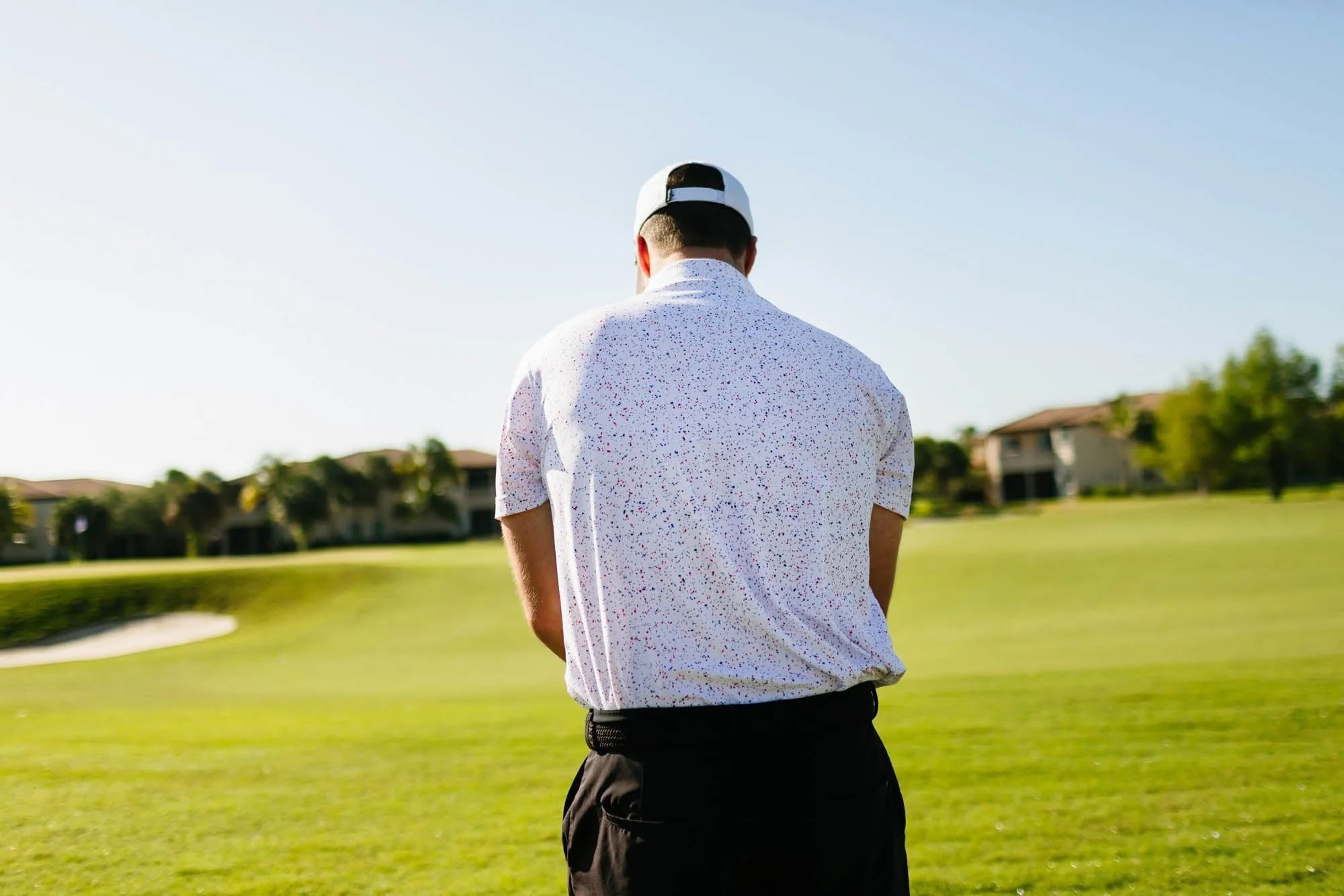 The USA Splatter Polo | Breezy Golf | Performance Golf Apparel