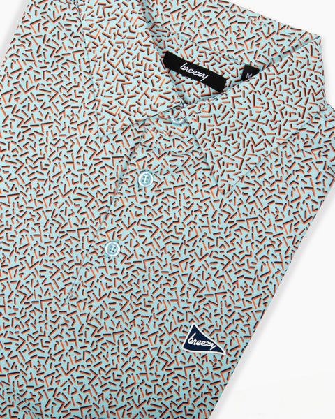 The 90s Stripes Mint Polo Shirt for Men | Breezy Golf