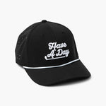 Have A Day Black Perforated Performance Hat - Breezy Golf