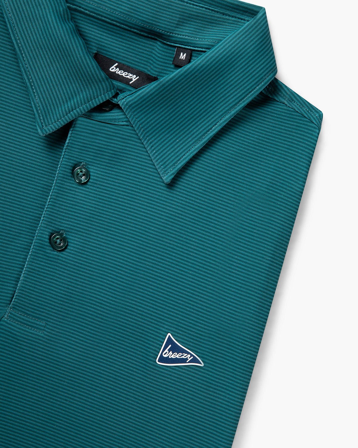 The Verdant Green Stripe Polo - Breezy Golf