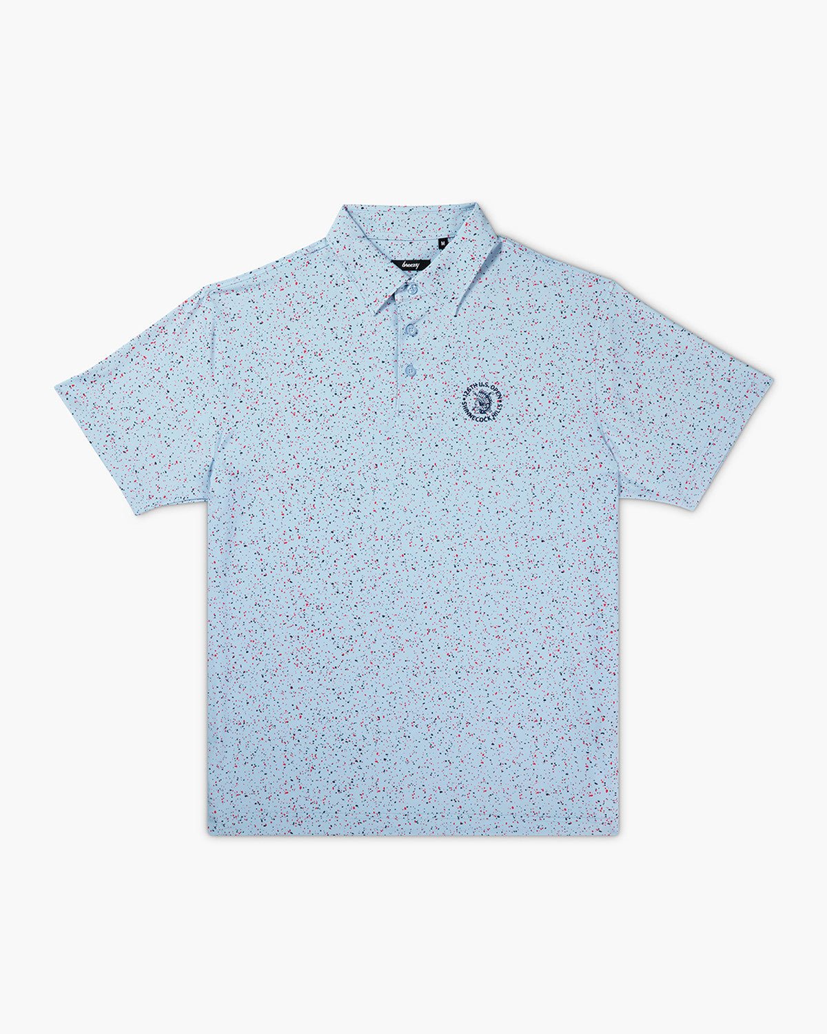The U.S. Open Splatter Polo Light Blue - Breezy Golf