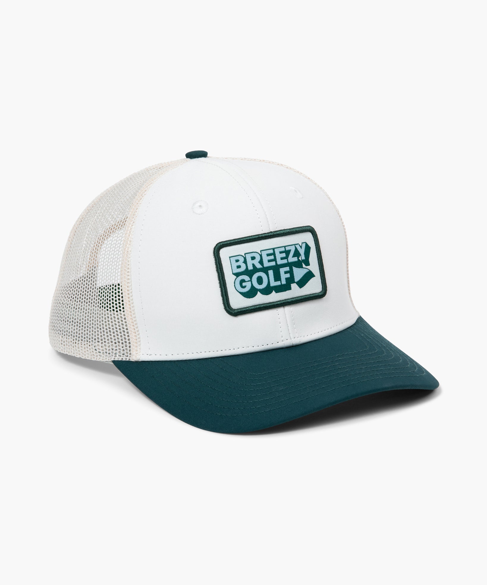 Classic Breezy Golf Green Meshback Patch Hat - Breezy Golf