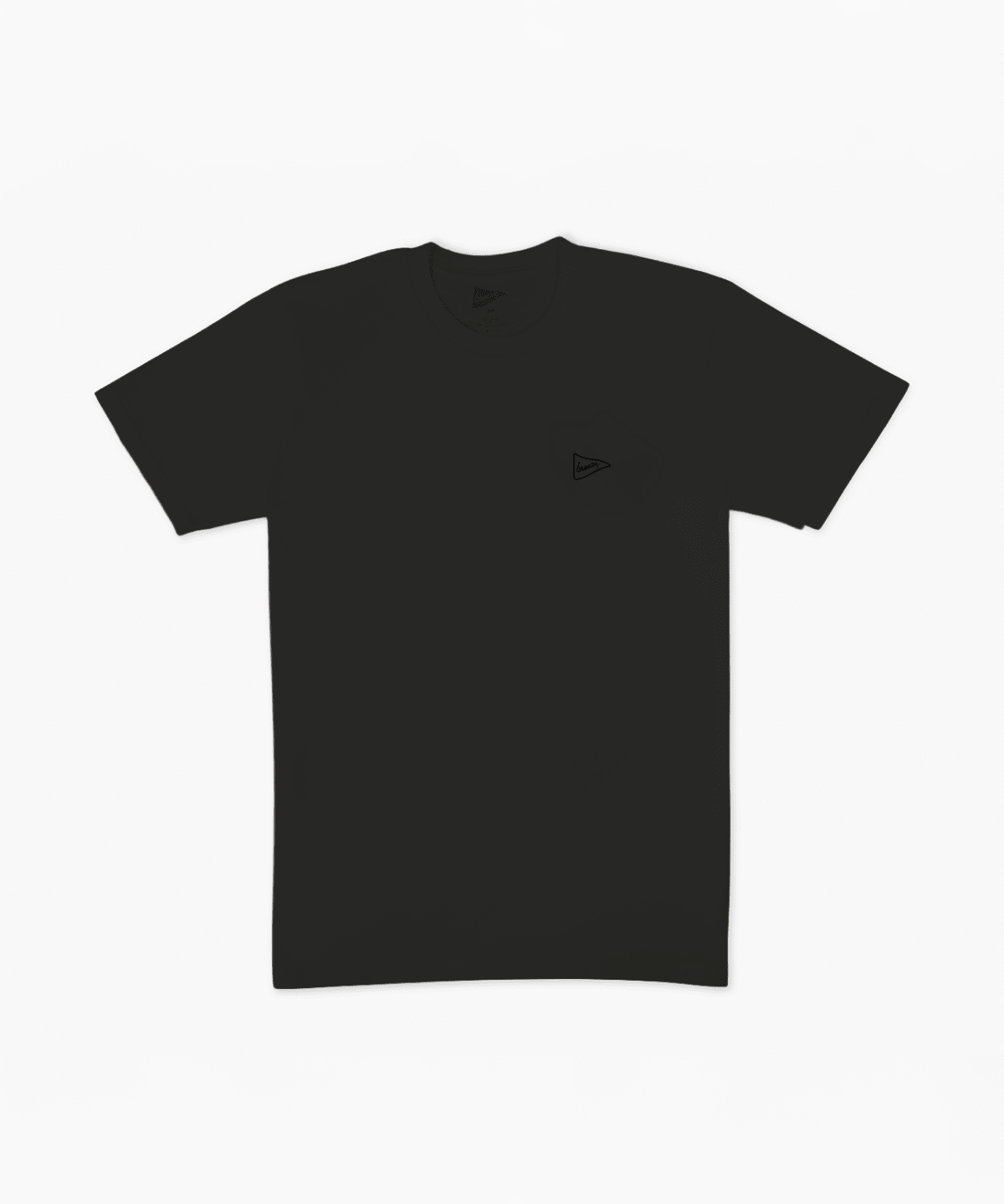 The Breezy Embroidered Tonal Script Tee Black - Breezy Golf
