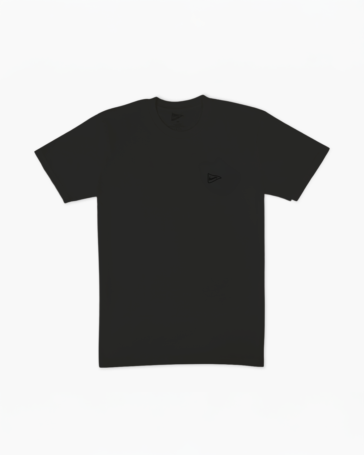The Breezy Embroidered Tonal Script Tee Black