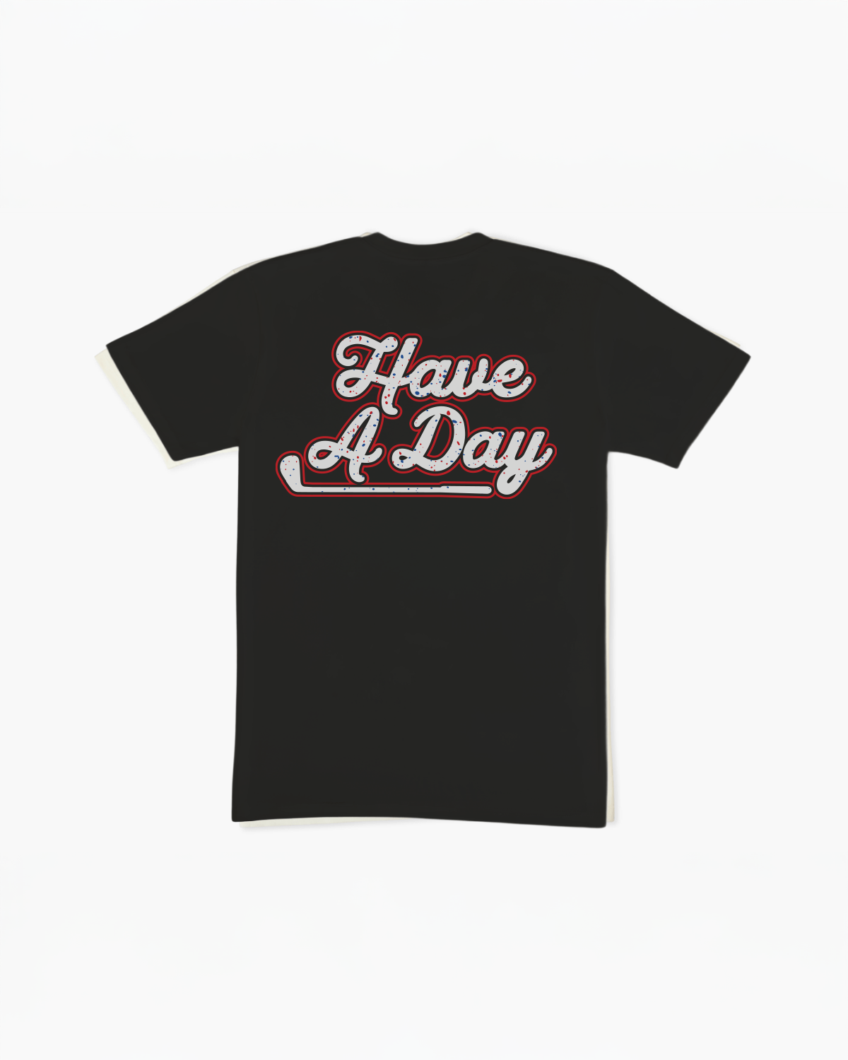 The USA Splatter Black T Shirt - Breezy Golf