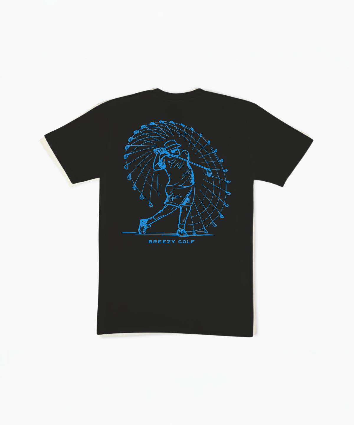 The FP Vitruvian Swing Tee Black - Breezy Golf