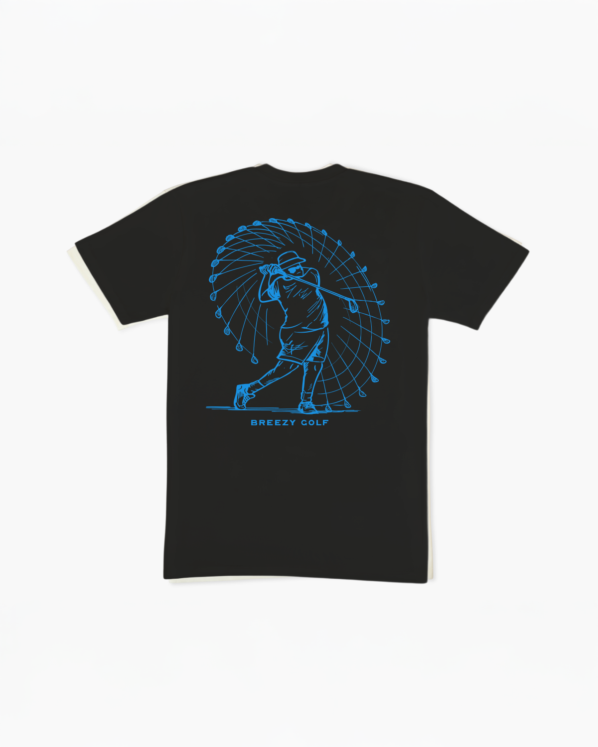 The FP Vitruvian Swing Tee Black | Breezy Golf | Performance Golf Apparel