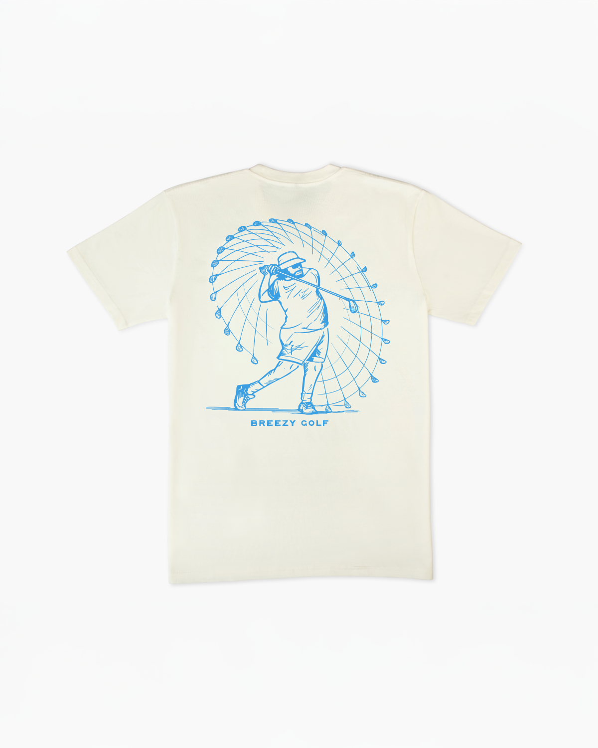 The FP Vitruvian Swing Tee Natural | Breezy Golf | Performance Golf Apparel